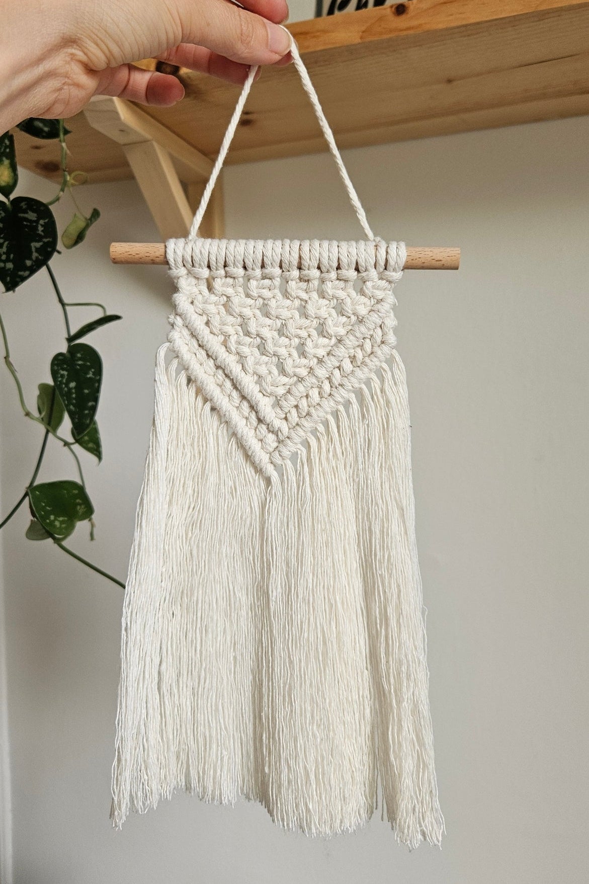 Macramé mural petit - Ecru