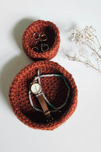 Panier en crochet - Rose