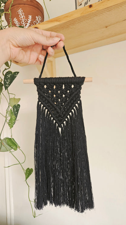 Macramé mural petit - Noir