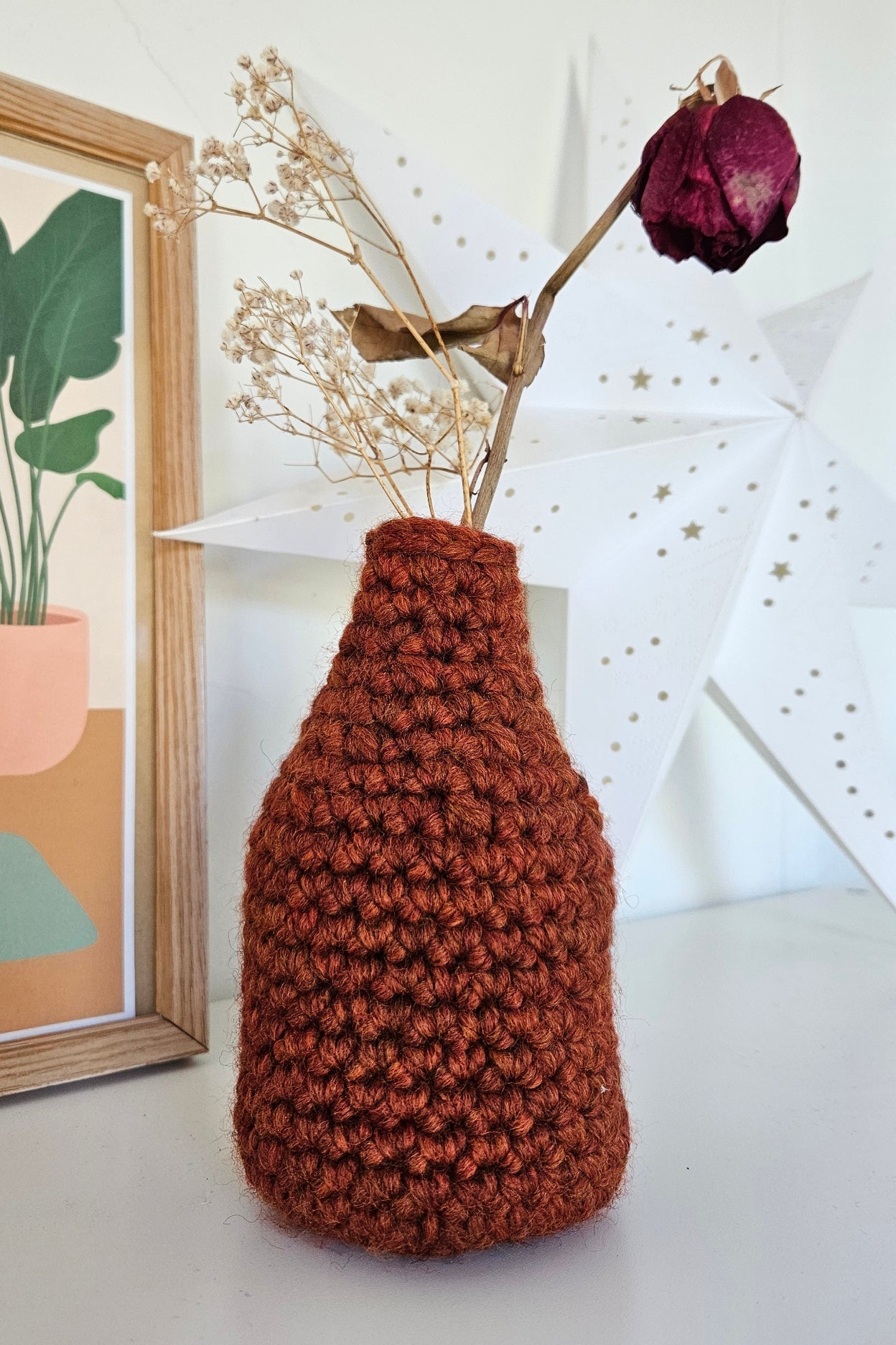 Vase en crochet - Brique