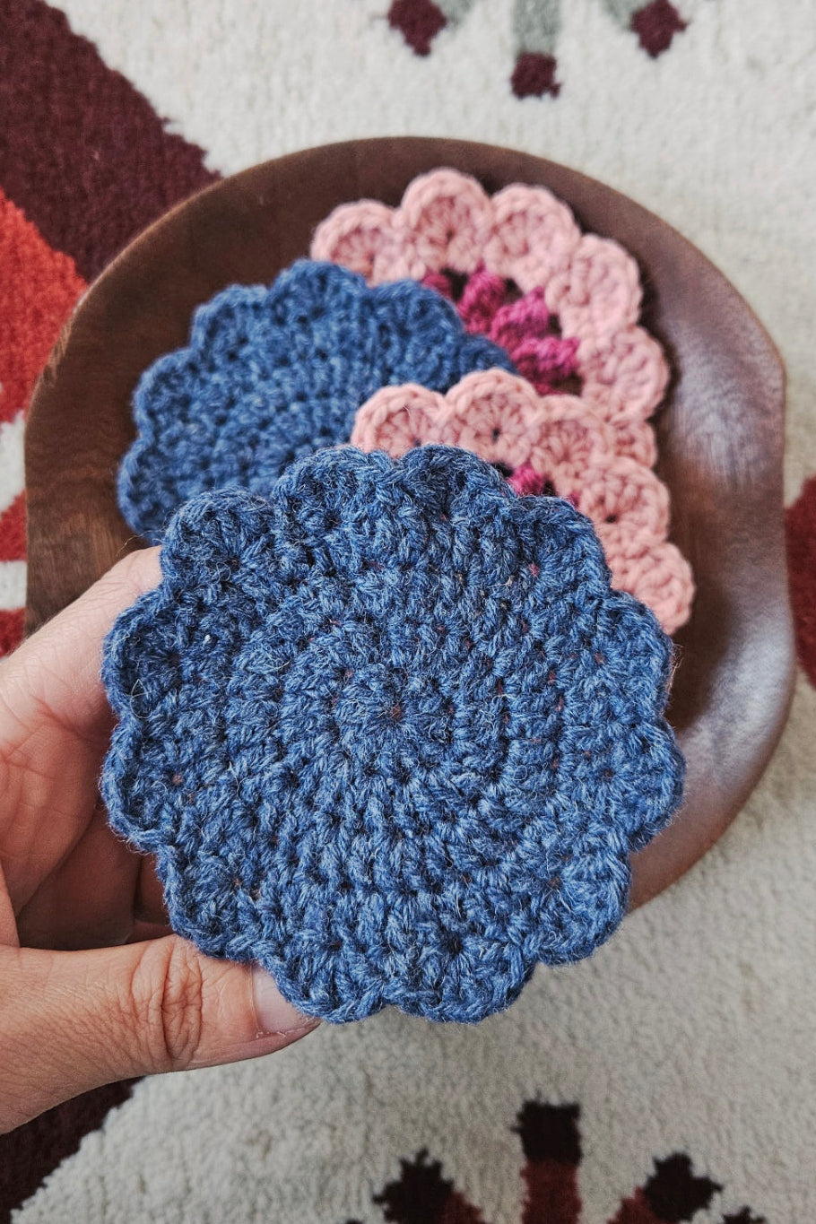 Sous-verre Mila - Bleu chiné