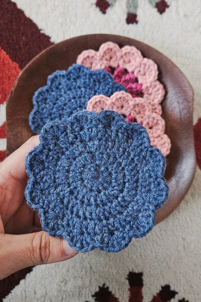 Sous-verre Mila - Bleu chiné