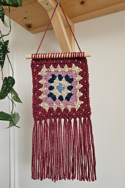 Crochet mural Gladys - Violet chiné