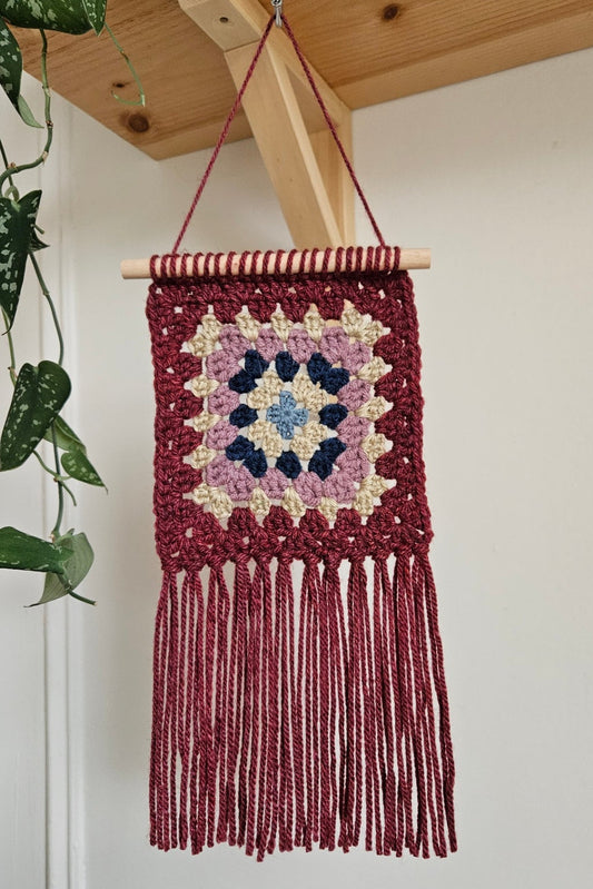 Crochet mural Gladys - Violet chiné