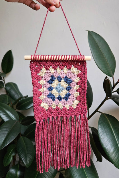 Crochet mural Gladys - Violet chiné