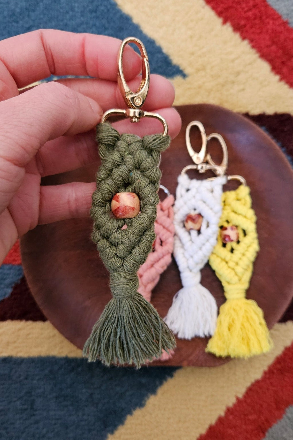 Porte-clé perlé - 4 couleurs