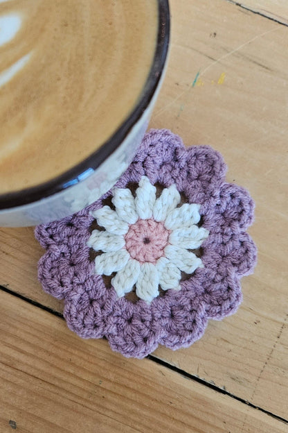 Sous-verre Flora - Mauve et Rose