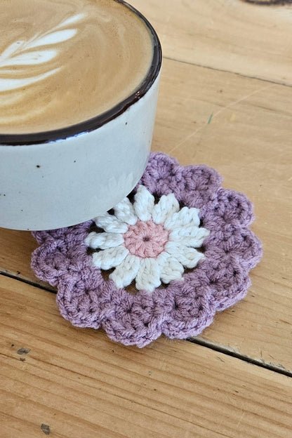 Sous-verre Flora - Mauve et Rose