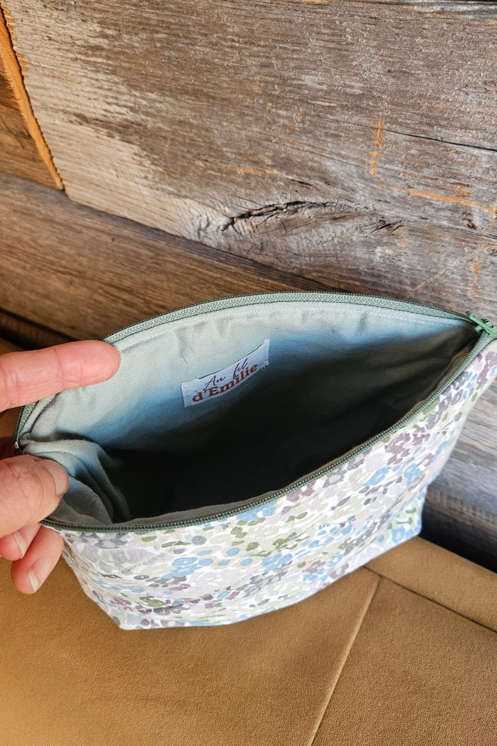 Trousse Tina - Fleuri vert