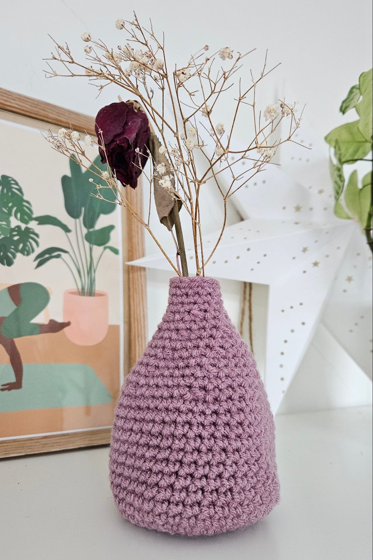 Vase en crochet - Lila