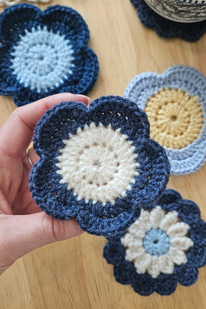 Sous-verre Marguerite - Bleu