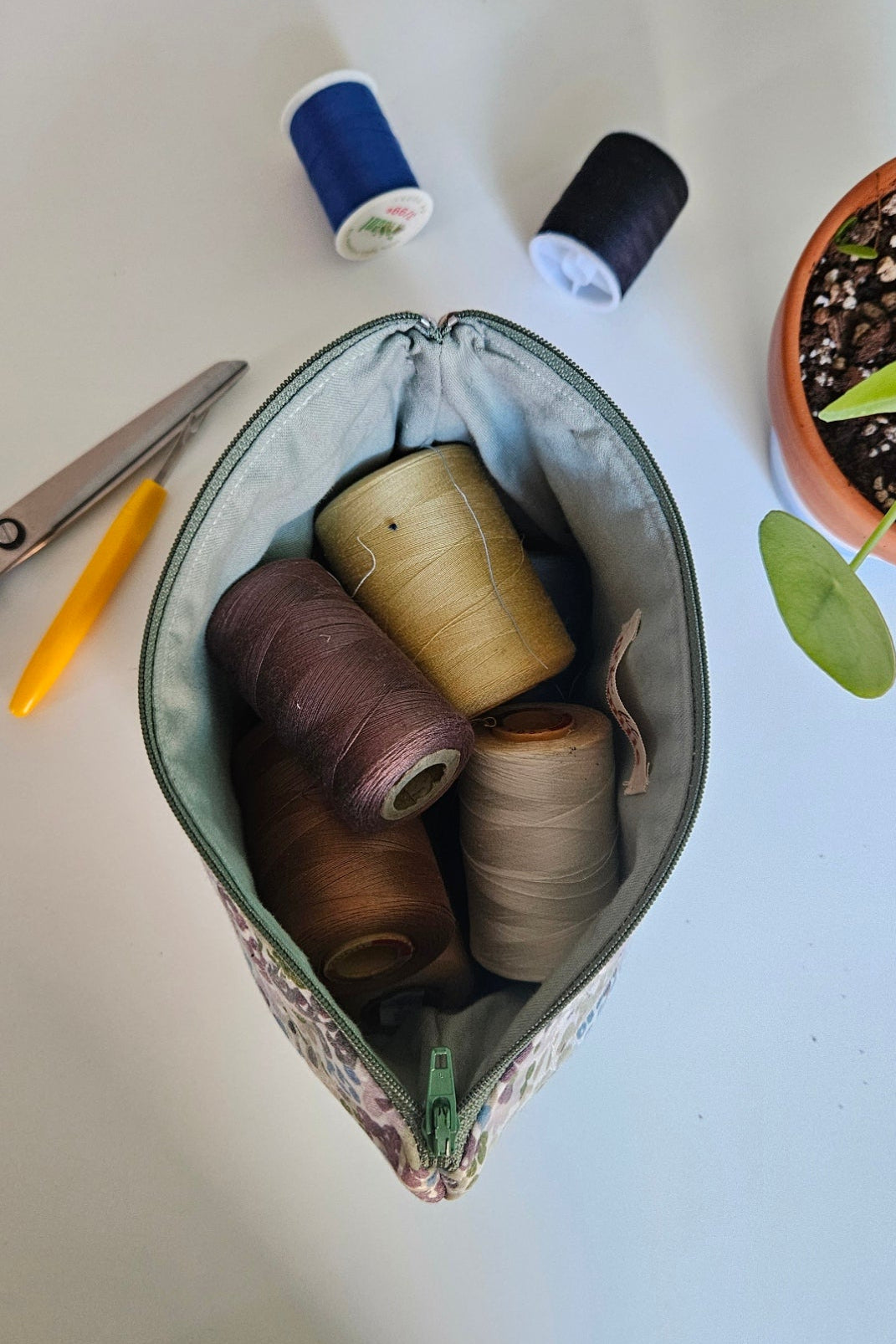 Trousse Tina - Fleuri vert