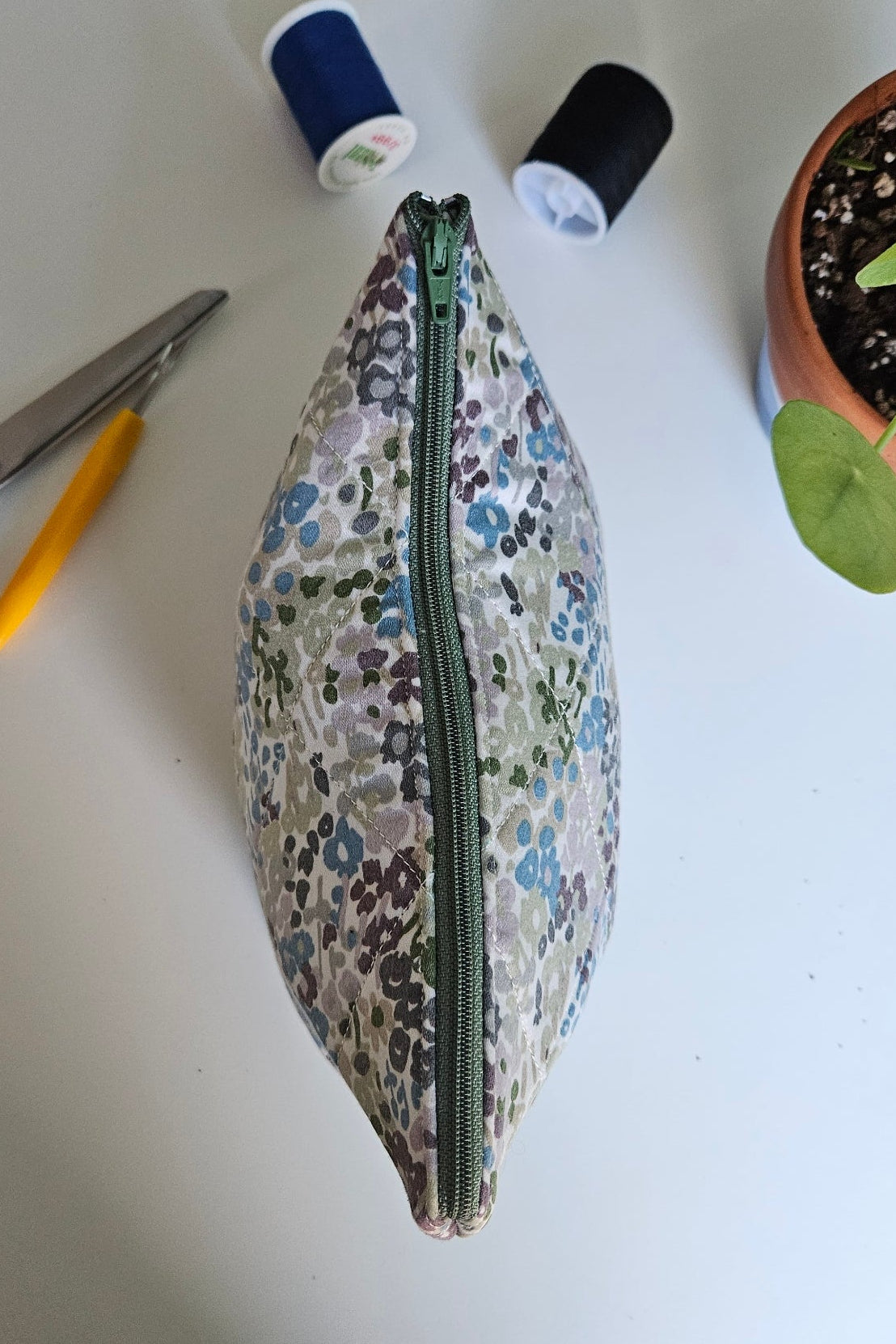 Trousse Tina - Fleuri vert