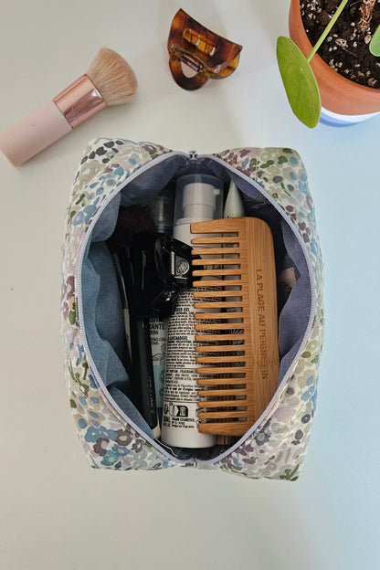 Trousse Willy - Fleuri vert