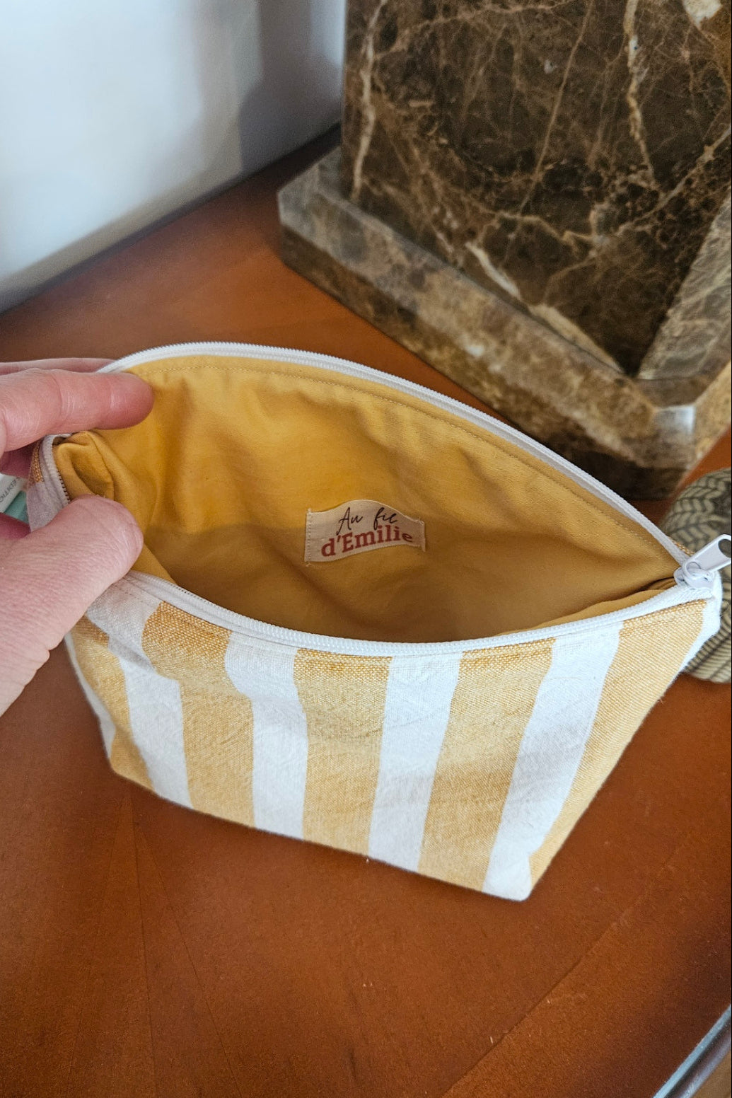 Trousse Tina - Jaune et Blanc