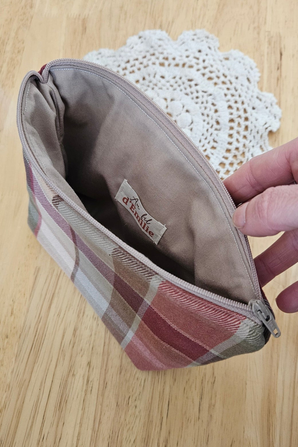 Trousse Tina - Marron et Beige