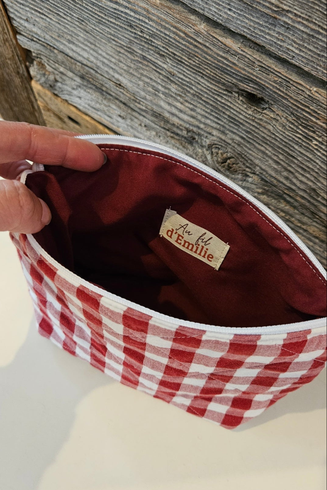 Trousse Tina - Vichy rouge