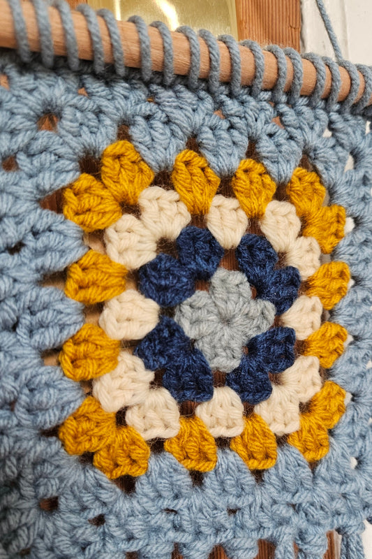 Crochet mural Gladys - Bleu
